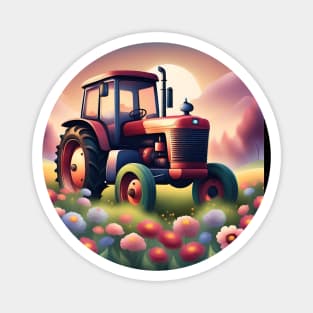 Just a boy who loves tractors Magnet